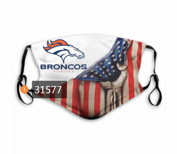 NFL 2020 Denver Broncos #9 Dust mask with filter->nfl dust mask->Sports Accessory